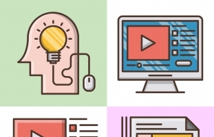 Online Education Icon Set