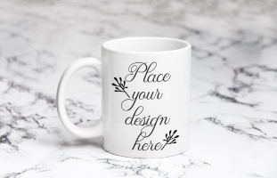 White Coffee Mug Mockup