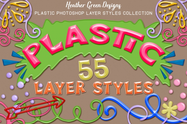 Download Plastic Photoshop Layer Styles Collection 