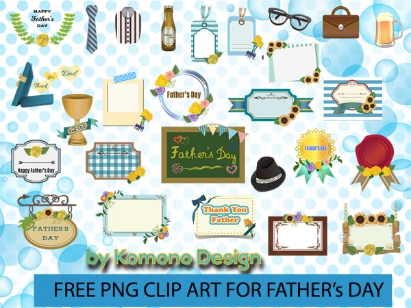 Download Ultimate Clip Art Set for Father's Day with Labels, Frames, Ribbons 