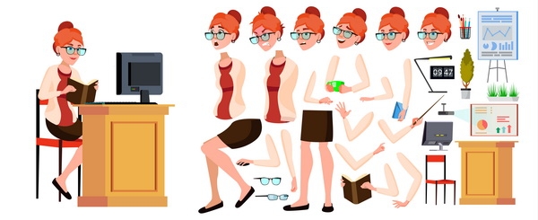 Download Office Worker Vector Woman 