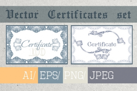 Certificates Set. Vector