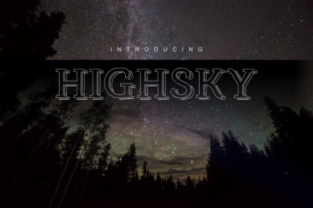 Highsky display font