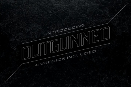 Outgunned display font in 4