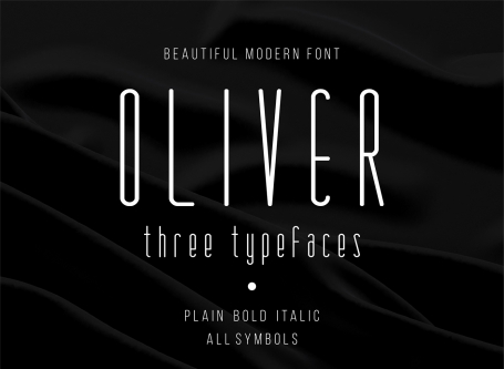 Oliver - modern font - three