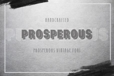 Prosperous  Shadow Font - vintage