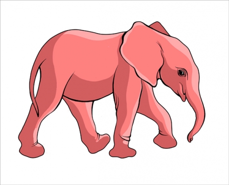 elephant calf_pink