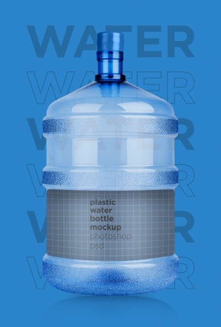 Plastic water bottle mockup