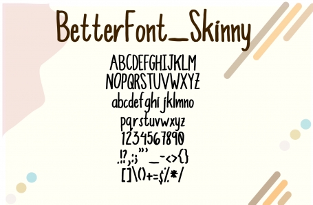 Handlettered Font BetterFont_Skinny