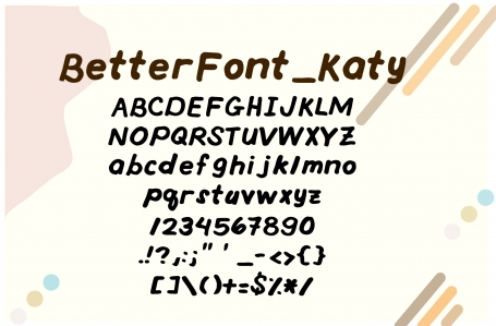 Handlettered Font BetterFont_Katy