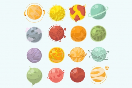 Planets Space Cartoon