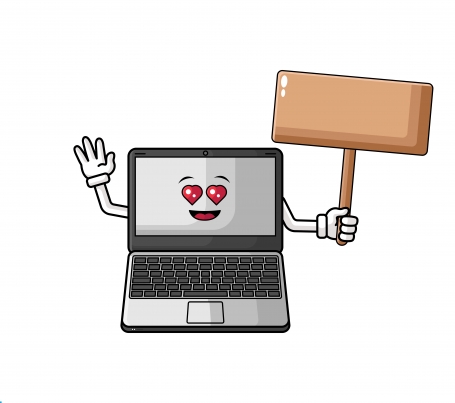 Cute Laptop Mascot Designs