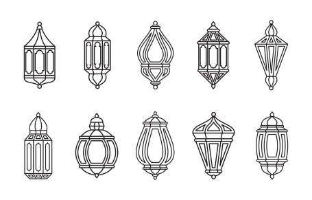 Line Islamic Lantern Icon