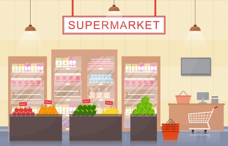 Supermarket Grocery Shelf Store