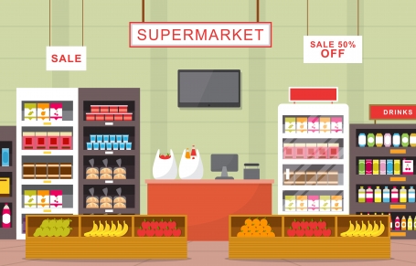 Supermarket Grocery Shelf Store