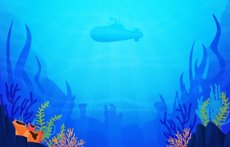 Submarine Diving Explore Coral