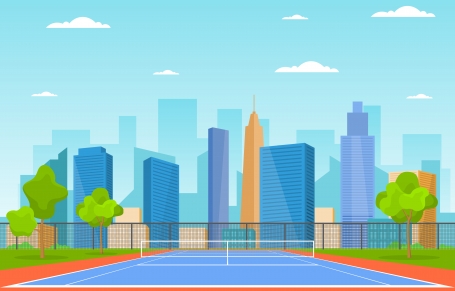 Outdoor Tennis Court Sport Game
