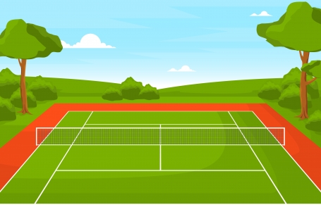Outdoor Tennis Court Sport Game