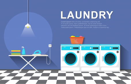 Clean Laundromat Washing Machine