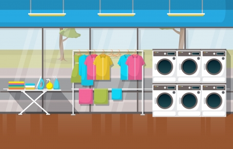 Laundromat Clothes Washing Machine