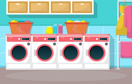 Laundromat Clothes Washing Machine