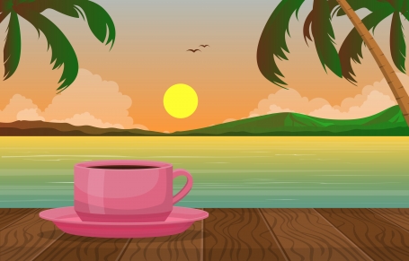 A Cup of Tea Lake Tropical Beach