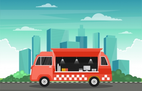 Food Truck Van Car Vehicle Street