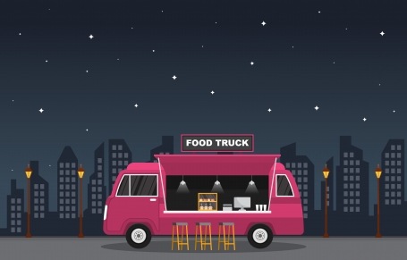 Food Truck Van Car Vehicle Street