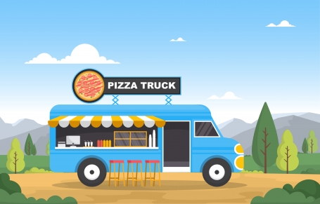Pizza Fast Food Truck Van Car