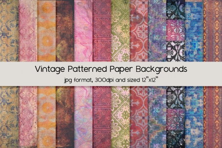 Vintage Patterned Paper Backgrounds