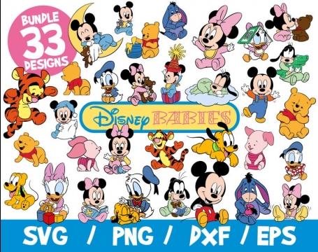 Disney Babies SVG Bundle, Disney