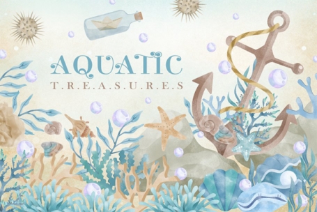 Aquatic Treasures Clipart
