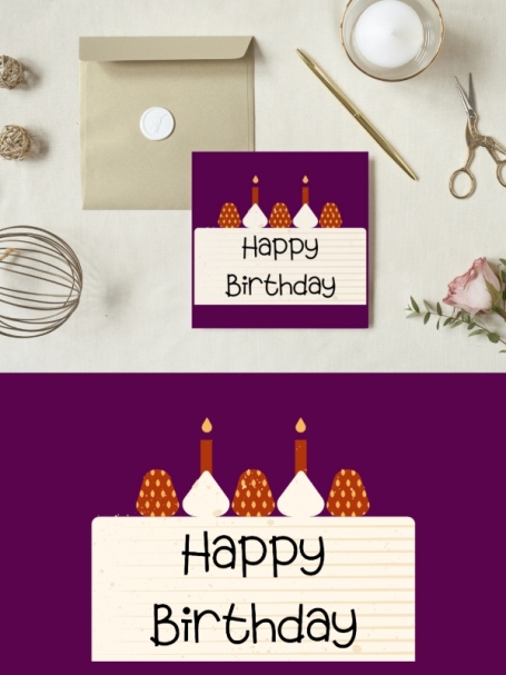 Greeting card happy birthday