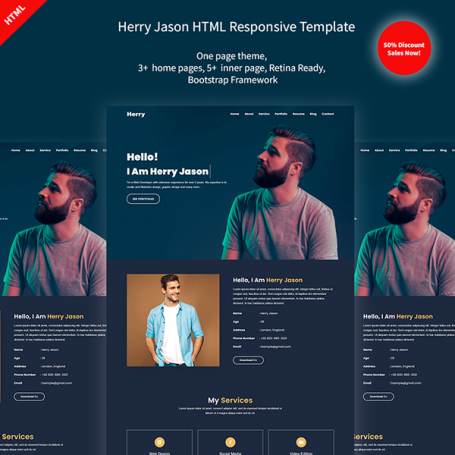 Herry Personal Portfolio HTML